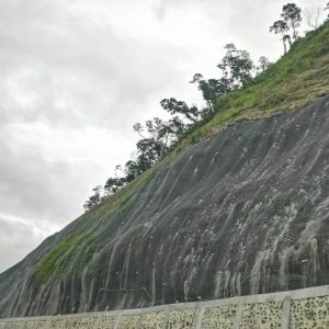 Rockfall Netting Project at Cansiboy Burauen Leyte Philippines